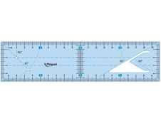 Maped - Règle équerre 2-en-1 - bleu transparent