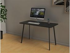 Bureau home office HOPM - 114 x 60 cm - pied et plateau noir