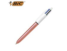 3086123636910-	BIC 4 Couleurs Shine - Stylo à bille 4 couleurs - corps rose gold--0