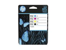 HP 912 - pack de 4 - noir, jaune, cyan, magenta - cartouche d'encre originale