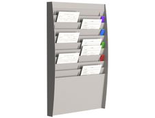 Présentoir mural - 20 cases verticales pour document format A4 - gris