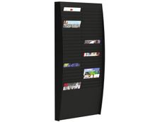 Présentoir mural - 50 cases verticales pour document format A4 - noir