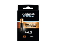 DURACELL Optimium -  4 piles alcalines - AAA LR03