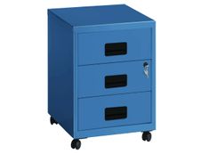 Caisson mobile - 3 tiroirs - bleu