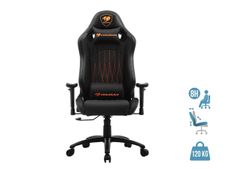 Fauteuil gamer EXPLORE - accoudoirs réglables - appuie-tête intégré - noir