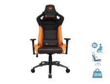 Fauteuil gamer EXPLORE S - accoudoirs réglables - appuie-tête intégré - noir, orange