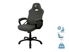 Fauteuil de bureau ENZO - accoudoirs fixes - appuie-tête intégré - gris foncé