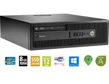 HP EliteDesk 800 G1 - unité centrale - reconditionné grade A - SFF i3-4130 - 8Go RAM - 256 SSD