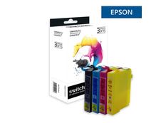 Cartouche compatible Epson 18XL Pâquerette - pack de 4 - noir, jaune, cyan, magenta - Switch 