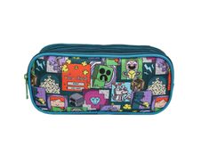 Trousse rectangulaire Minecraft - 2 compartiments - vert - Bagtrotter