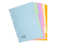 Jet'Up Green - Intercalaire 6 positions - A4 - carte recyclée couleurs pastel
