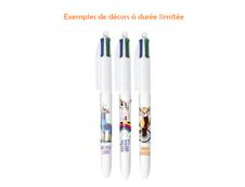 BIC 4 Couleurs Décors tournants - Stylo à bille 4 couleurs - 1 mm - différents modèles disponibles