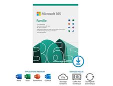 Microsoft 365 Famille à télécharger - Jusqu’à 6 utilisateurs - PC ou Mac – Abonnement 1 an