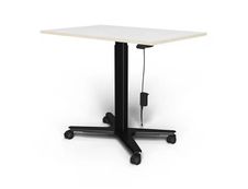 Bureau ELLIOT L100 - pieds noir - plateau Blanc laqué