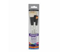 Daler-Rowney Graduate - Pack de 3 pinceaux naturels et synthétiques pour aquarelle