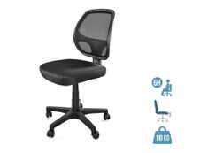 Fauteuil de bureau OLIVIA - sans accoudoirs - noir