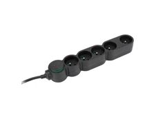 zenitech - Multiprise 5 prises avec interrupteur - noir - 1,5m