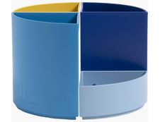 Exacompta BeeBlue - Pot à crayons modulable - 4 compartiments - couleurs assorties