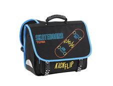 Cartable Skate 38 cm - 2 compartiments - noir - Viquel