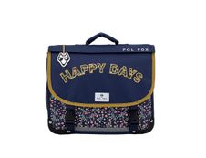 Cartable réversible Happy Blue 38 cm - 2 compartiments - liberty - Pol Fox