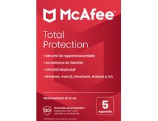 McAfee Total Protection - 5 appareils pendant 1 an