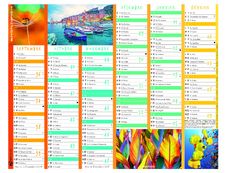 Calendrier Color Story - 7 mois par face - 21 x 26,5 cm - Oberthur