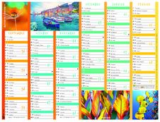 Calendrier Color Story - 7 mois par face - 32 x 42 cm - Oberthur