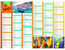 Calendrier Color Story - 7 mois par face - 40,5 x 55 cm - Oberthur