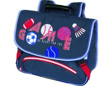 Cartable OB Sport - 38 cm - 2 compartiments - marine et gris anthracite - Oberthur