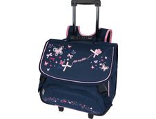 Cartable à roulettes Lola Espeleta - 38 cm - 2 compartiments - marine - Oberthur