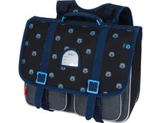 Cartable Kickers Boy - 38 cm - 2 compartiments - noir et gris chine - Oberthur