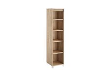 Colonne bibliothèque MAMBO - L42 x H187 x P46 - 4 étagères - Chêne Sonoma/blanc