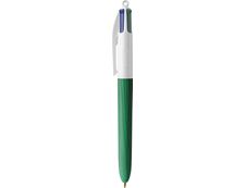 BIC 4 Couleurs WOOD - Stylo à bille 4 couleurs - corps vert
