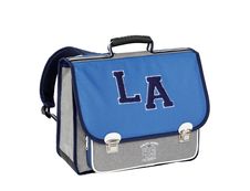 Cartable L.A 38 cm - 2 compartiment - gris et bleu - Viquel
