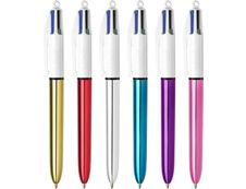 BIC 4 Couleurs SHINE - Stylo à bille 4 couleurs - plusieurs coloris disponibles