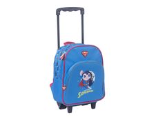 Sac maternelle à roulettes Superman - 1 compartiment - bleu - Kid'Abord