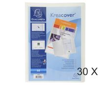 Exacompta Kreacover - 30 Chemises de présentation personnalisables - A4 - blanc