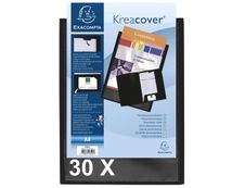 Exacompta Kreacover - 30 Chemises de présentation personnalisables - A4 - noir