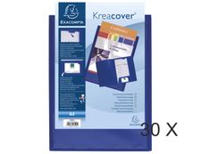 Exacompta Kreacover - 30 Chemises de présentation personnalisables - A4 - bleu