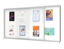 Nobo - Vitrine intérieure 27 A4 (2000 x 970 mm) - cadre aluminium fond métal