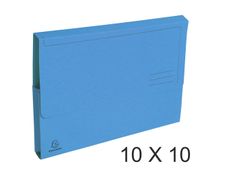 Exacompta Forever - 10 Paquets de 10 Chemises poche - 290 gr - bleu clair