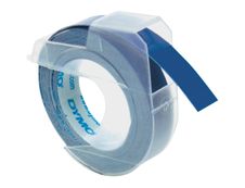 Dymo - Ruban d'étiquettes auto-adhésives 3D - 3 rouleaux (9 mm x 3 m) - fond bleu brillant