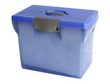 Pierre Henry - Classeur ménager en plastique (valisette) avec 5 dossiers suspendus - bleu