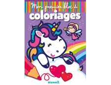 Mon premier bloc de coloriages - Fées et licornes