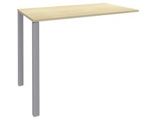 Table Lounge 2 Pieds - L120xH105xP80 cm - Pieds alu - plateau imitation érable