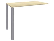 Table Lounge 2 Pieds - L140xH105xP80 cm - Pieds alu - plateau imitation érable