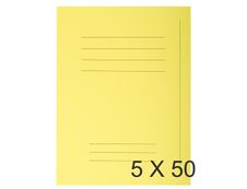 Exacompta Forever - 5 Paquets de 50 Chemises imprimées - 220 gr - jaune