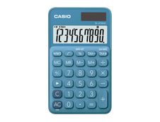 Calculatrice de poche Casio SL-310UC - 10 chiffres - alimentation batterie et solaire - bleu