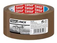 Tesa - Ruban adhésif d'emballage - PP - 66 m x 50 mm - havane