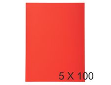 Exacompta Forever - 5 Paquets de 100 Chemises - 170 gr - rouge